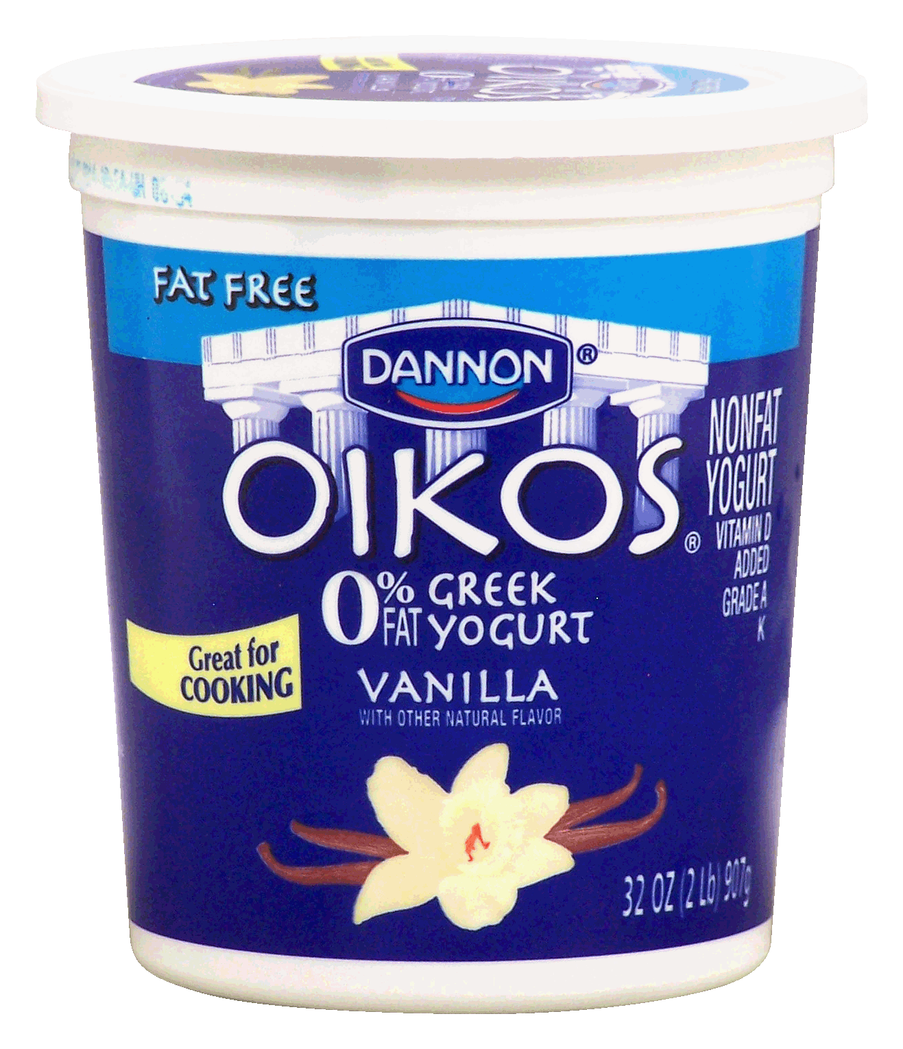 Dannon Oikos fat free greek yogurt vanilla Full-Size Picture